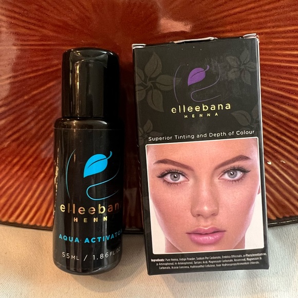 NEW Elleebana Brow Henna, Natural Brown & Aqua Activator Brow Henna PH Solution - Picture 1 of 14